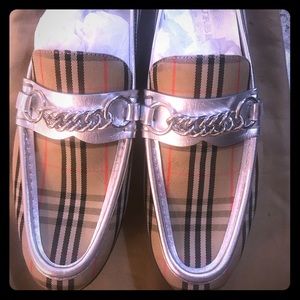 Burberry multicolor check/leather Loafer